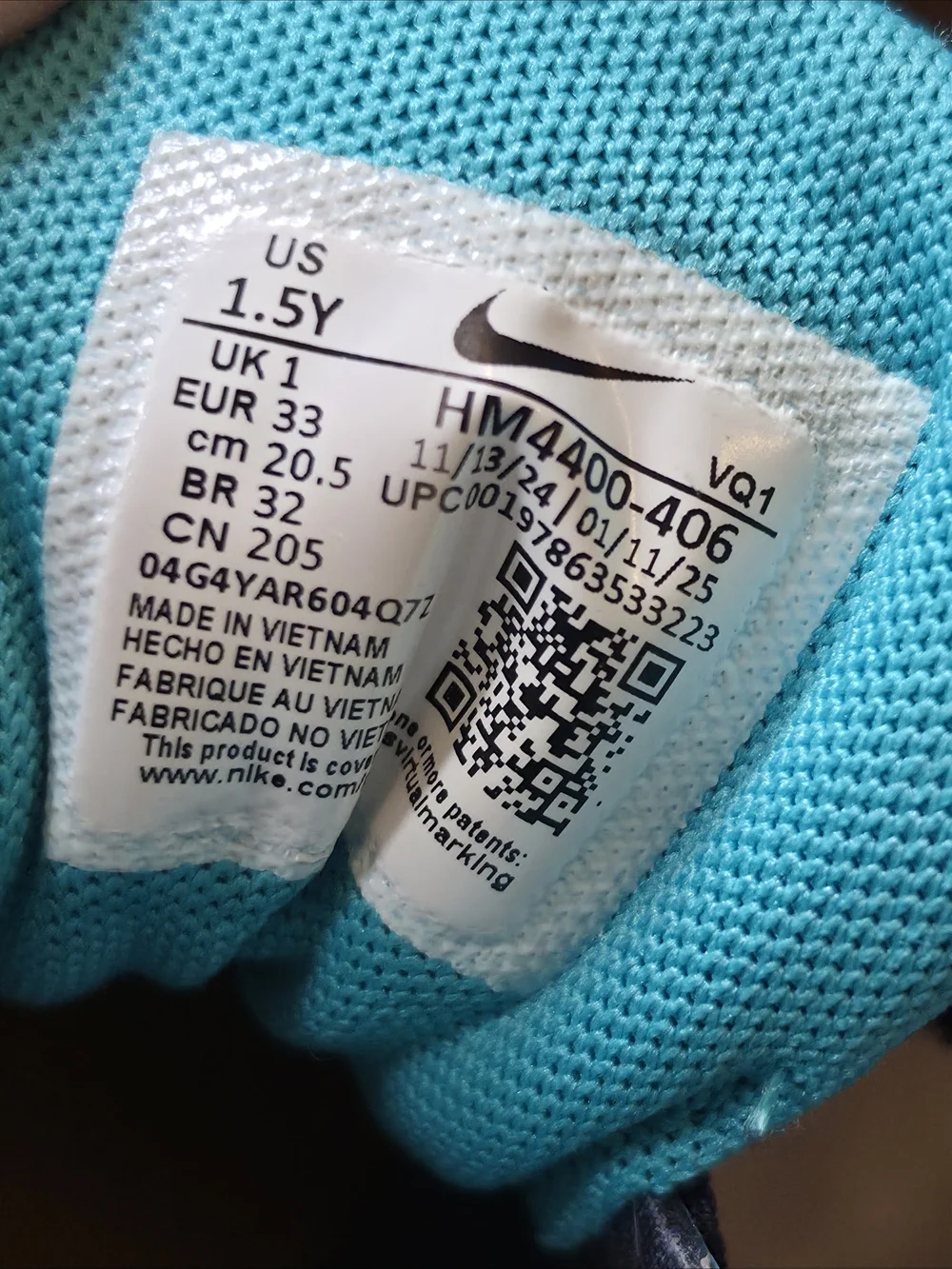 Kids Nike Running Shoes Size 1.5